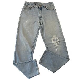 Levi’s 550 Vintage Distressed relaxed tapered Blue Jeans men’s 30x31 Orange Tab